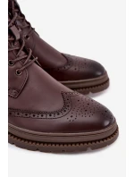 Kožené pánské boty  25 33 hnědé Męskie model 21772306 - Lee Cooper