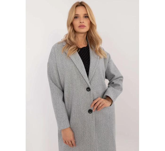 Płaszcz TW PL BI szary model 20572136 - FPrice Płaszcz TW PL BI szary model 20572136 - FPrice