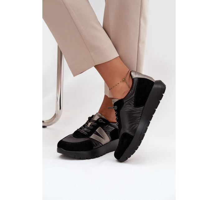 Dámské tenisky na platformě Vinceza – černé Dámské tenisky na platformě Vinceza – černé