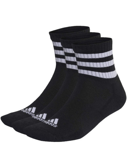 Adidas 3-Stripes Cushioned Sportswear ponožky středního střihu 3 páry IC1317