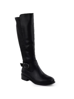 Dámské kozačky s ozdobným páskem černé model 21905554 - FILIPPO