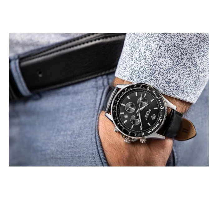 Pánské hodinky Giewont Chronograph Sapphire Black GW3520-A4 Pánské hodinky Giewont Chronograph Sapphire Black GW3520-A4