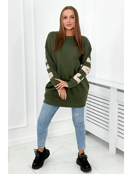 Izolovaná mikina s nápisem California khaki Izolovaná mikina s nápisem California khaki