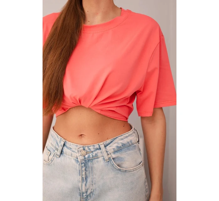 Dámská bavlněná basic halenka s krátkým rukávem malinová Dámská bavlněná basic halenka s krátkým rukávem malinová