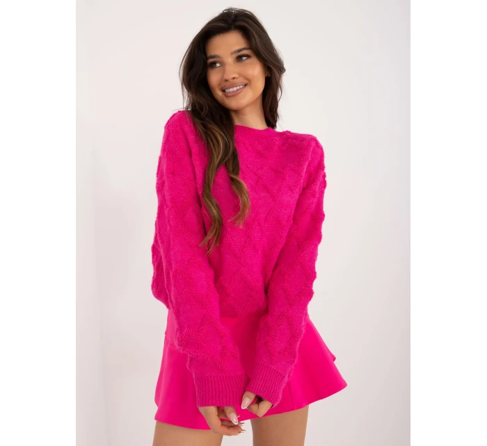 Sweter AT SW model 20459136 fuksjowy - FPrice Sweter AT SW model 20459136 fuksjowy - FPrice