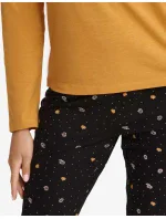 Dámské pyžamo Grind 40932-18X Hořčicová a černá - Henderson Ladies