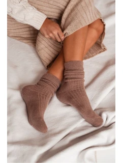 Dámské ponožky z vlny alpaky – tmavě béžové