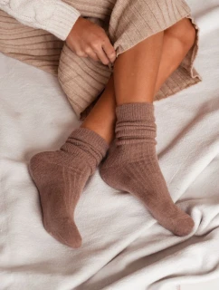 Dámské ponožky z vlny alpaky – tmavě béžové