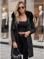 Dámská zimní bunda parka LUSTER černá FashionStreet TY3954 Dámská zimní bunda parka LUSTER černá FashionStreet TY3954