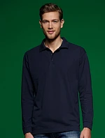 Daiber JN 22 Piqué polo s dlouhým rukávem z těžké bavlny 02.0022 navy