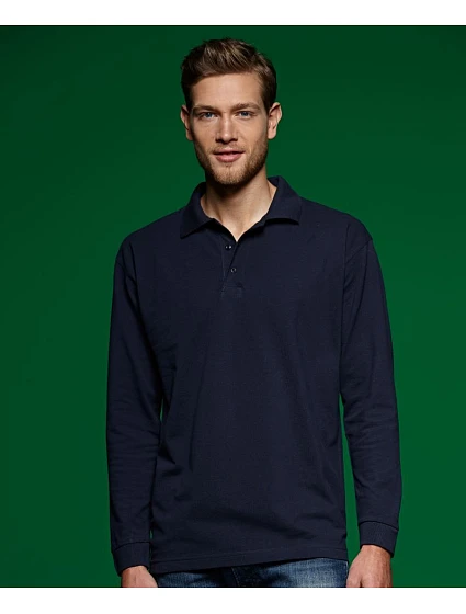 Daiber JN 22 Piqué polo s dlouhým rukávem z těžké bavlny 02.0022 navy Daiber JN 22 Piqué polo s dlouhým rukávem z těžké bavlny 02.0022 navy