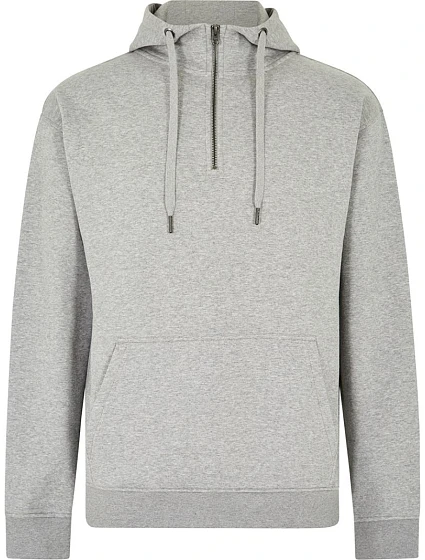 Kustom Kit KK 336 Mikina s kapucí a 1/4 zipem 43.0336 heather grey Kustom Kit KK 336 Mikina s kapucí a 1/4 zipem 43.0336 heather grey
