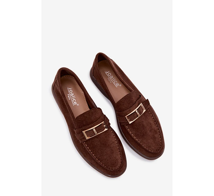 Dámské Mokasiny S Přezkou Čokoládové Belinae Dámské Mokasiny S Přezkou Čokoládové Belinae