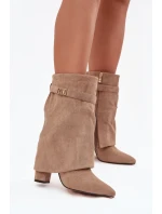 Boty na podpatku model 219839 Step in style Boty na podpatku model 219839 Step in style