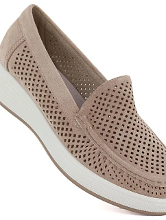 Dámské ažurové boty na platformě nude model 22068804 - SERGIO LEONE