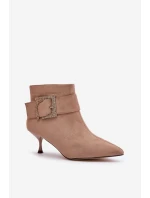 Dámské Boty Na Podpatku S Béžové model 21671092 - Boto Dámské Boty Na Podpatku S Béžové model 21671092 - Boto