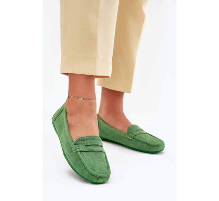 Dámské Semišové Mokasíny Zelené model 21701525 - Boto Dámské Semišové Mokasíny Zelené model 21701525 - Boto