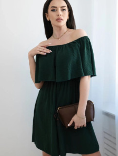 Španělské šaty do pasu tmavě zelené