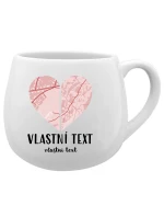 Personalizovaný keramický hrníček - dvě mapy jako srdce