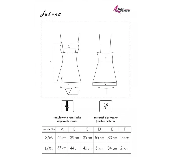 Saténová košilka Jusona - LivCo Corsetti