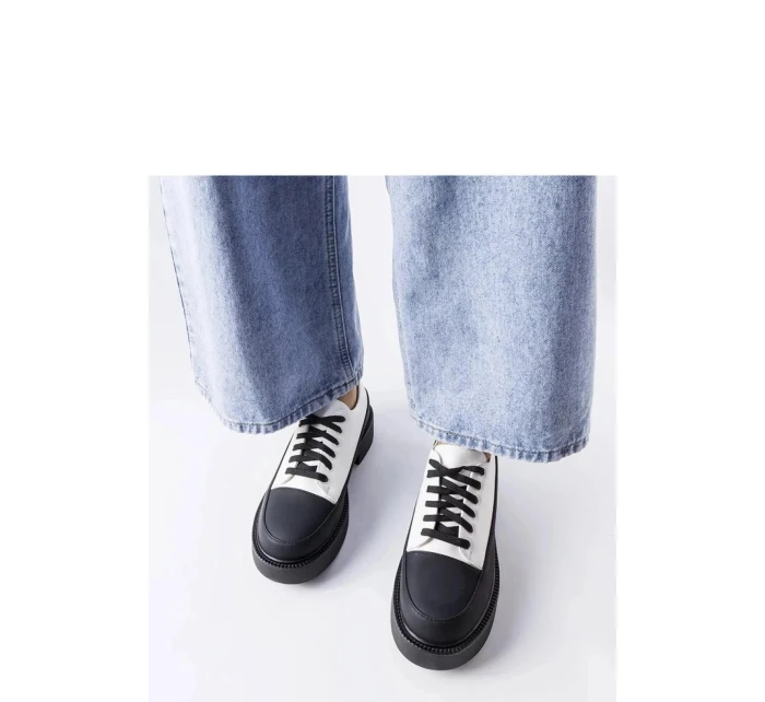 Polobotky U9B-XX4664-1 bílo-černé - Solea