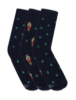 Pánské ponožky 3 pack Premium 3 pack Christmas blue - CORNETTE
