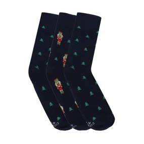 Pánské ponožky 3 pack Premium 3 pack Christmas blue - CORNETTE