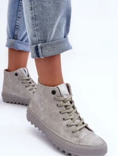 Dámské Tenisky Big Star Vysoké Zateplené Šedé GG274070