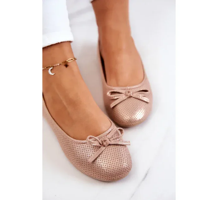 Dámské Baleríny Klasické růžove Fimme