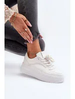 Dámské Tenisky na platformě Eco Leather White Vhisper Dámské Tenisky na platformě Eco Leather White Vhisper