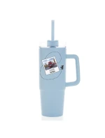 Vlastní text na cestovatelskou termosku s průhledným víčkem