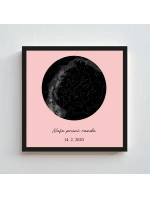 Personalizovaný plakát v rámu - čtverec 20x20 - hvězdná mapa