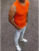 Oranžové pánské jednobarevné tílko model 21012015 Dstreet - J.STYLE Oranžové pánské jednobarevné tílko model 21012015 Dstreet - J.STYLE
