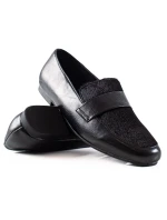 Originální polobotky dámské černé na plochém podpatku Originální polobotky dámské černé na plochém podpatku