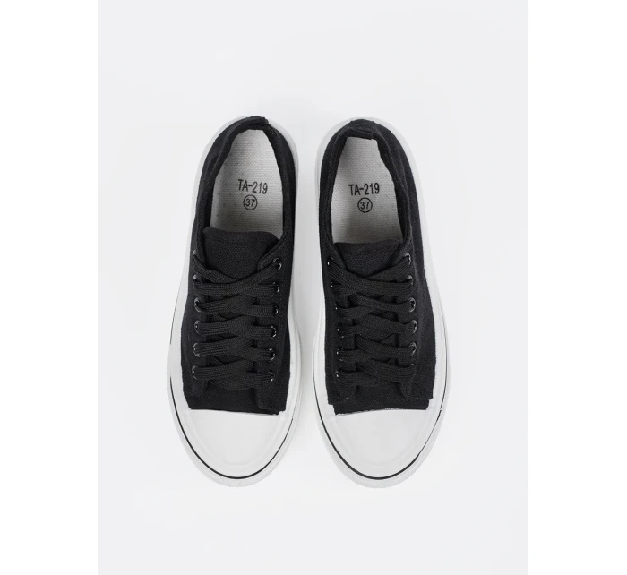 Moderní tenisky černé dámské platforma Moderní tenisky černé dámské platforma