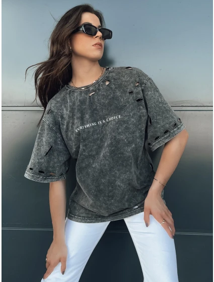 Dámské tričko KHUMBOS graphite FashionStreet RY2631 Dámské tričko KHUMBOS graphite FashionStreet RY2631