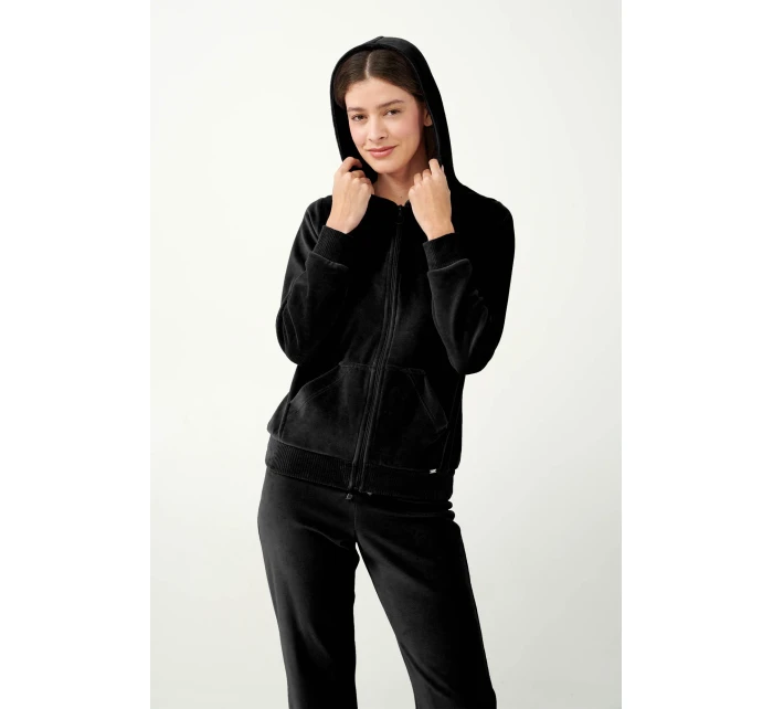 Vamp - Sametová tepláková souprava na zip s kapucí 21140 - Vamp