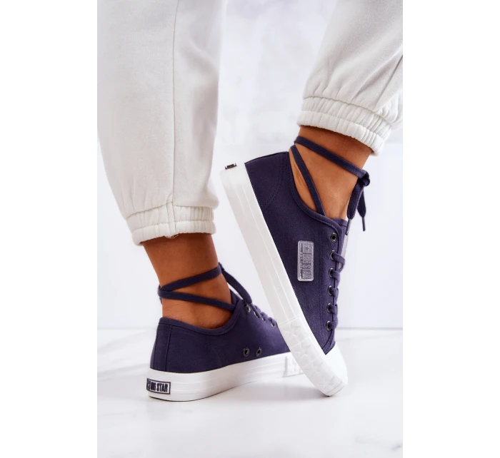 Klasické dámské tenisky BIG STAR model 21576022 námořnická modrá - Big Star Shoes Klasické dámské tenisky BIG STAR model 21576022 námořnická modrá - Big Star Shoes