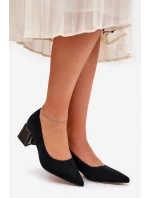 Semišové Hladké Lodičky S  Černé model 21686675 - VINCEZA