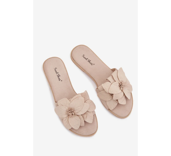 Dámské ploché nazouváky s ozdobnými květy Elzoria Dámské ploché nazouváky s ozdobnými květy Elzoria