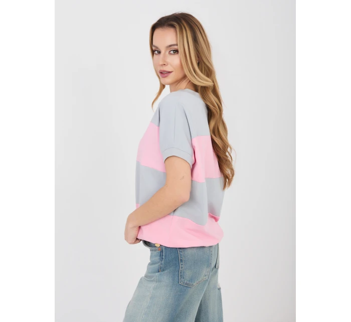 Bluzka RV BZ A1214.89 szaro różowy