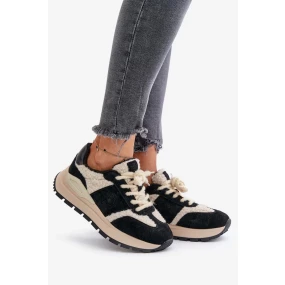 Zateplené Dámské Kožené Tenisky Big Star HI-POLY SYSTEM Černé