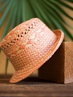 Unisex plážový klobouk cz21146-1 Béžovo-oranžová - Art Of Polo