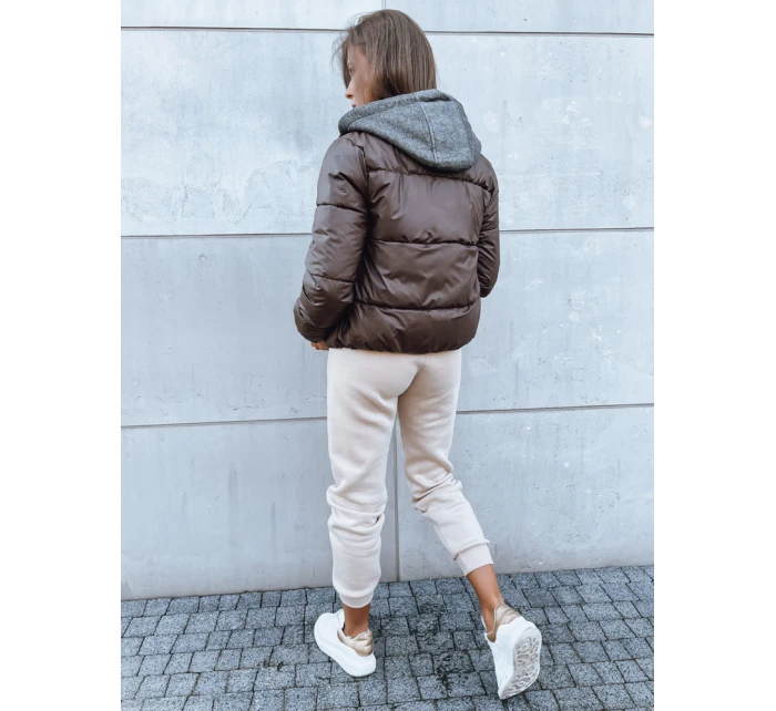 Dámská prošívaná bunda hnědá Dstreet model 21971044 - FashionStreet