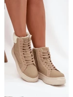 Zimní dámské boty s kožešinou model 21725163 Béžové - Lee Cooper