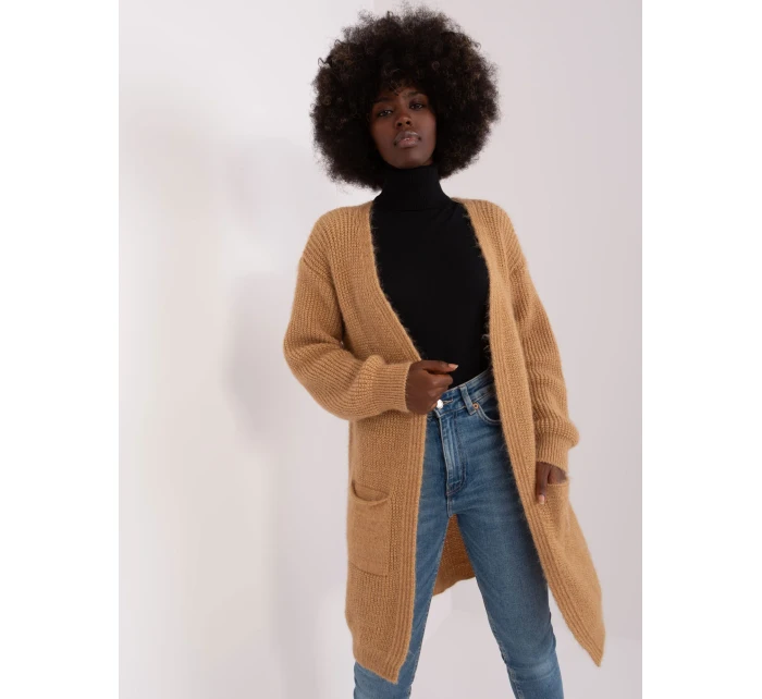Kardigan DHJ SW model 18856552 camelowy - FPrice