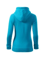 Trendy Zipper mikina dámská tyrkysová