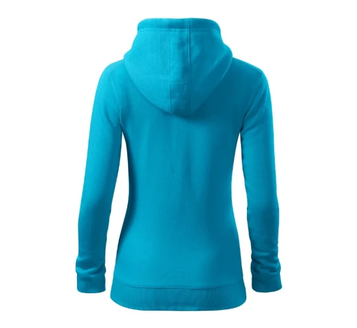 Trendy Zipper mikina dámská tyrkysová