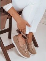 Dámské semišové béžové mokasíny Dstreet model 21992083 - FashionStreet