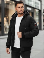 Pánská zimní bunda s kapucí černá FashionStreet TX5087z